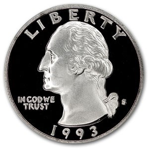 1993-S Washington Quarter Gem Proof