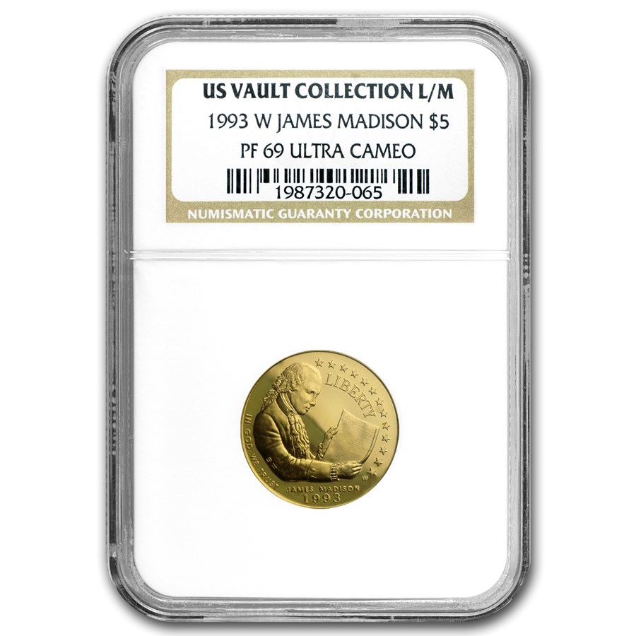 1993-W Gold $5 Commem Bill of Rights PF-69 NGC