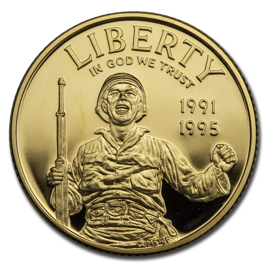 1993-W Gold $5 Commem World War II Proof (Capsule Only)