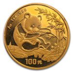 1994 China 1 oz Gold Panda Large Date BU (Sealed)