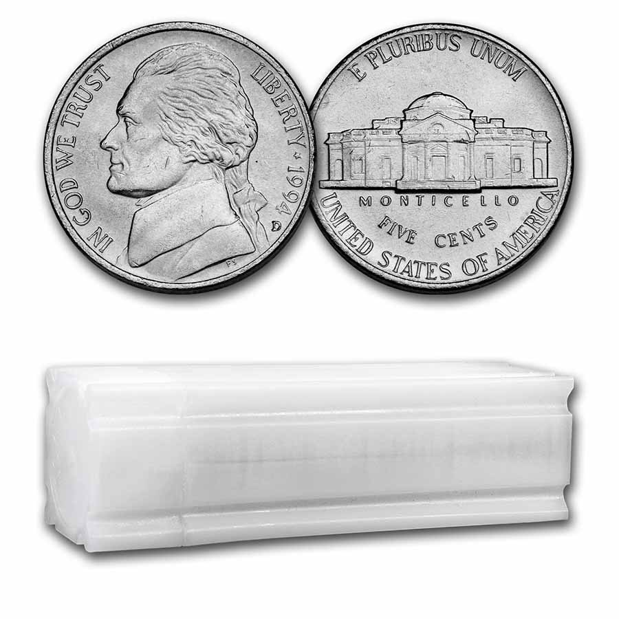 1994-D Jefferson Nickel 40-Coin Roll BU