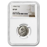 1994-P Jefferson Nickel Matte Finish SP-69 NGC