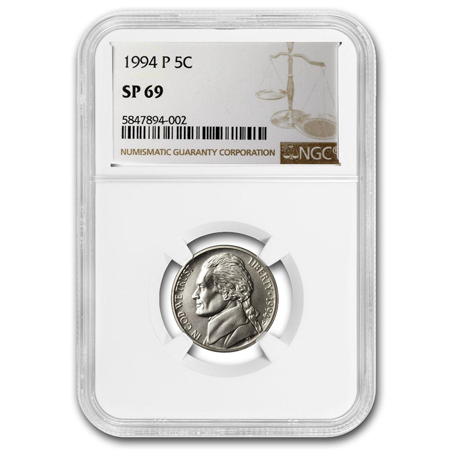 1994-P Jefferson Nickel Matte Finish SP-69 NGC