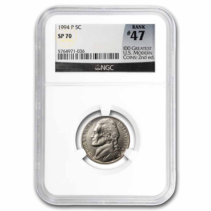 1994-P Jefferson Nickel Matte Finish SP-70 NGC