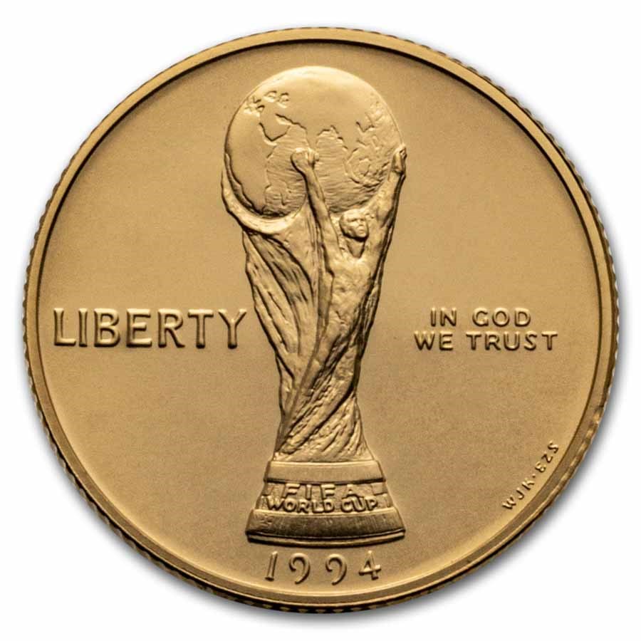 1994-W Gold $5 Commem World Cup BU (w/Box & COA)