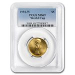 1994-W Gold $5 Commem World Cup MS-69 PCGS