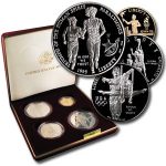 1995 4-Coin Commem Olympic Proof Set (BGBT, w/Box & COA)