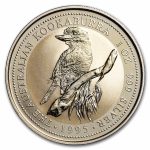 1995 Australia 1 oz Silver Kookaburra BU (spotted)