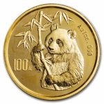 1995 China 1 oz Gold Panda Small Date BU (Sealed)