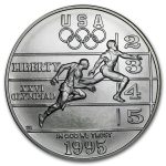 1995-D Olympic Track and Field $1 Silver Commem BU (Capsule only)