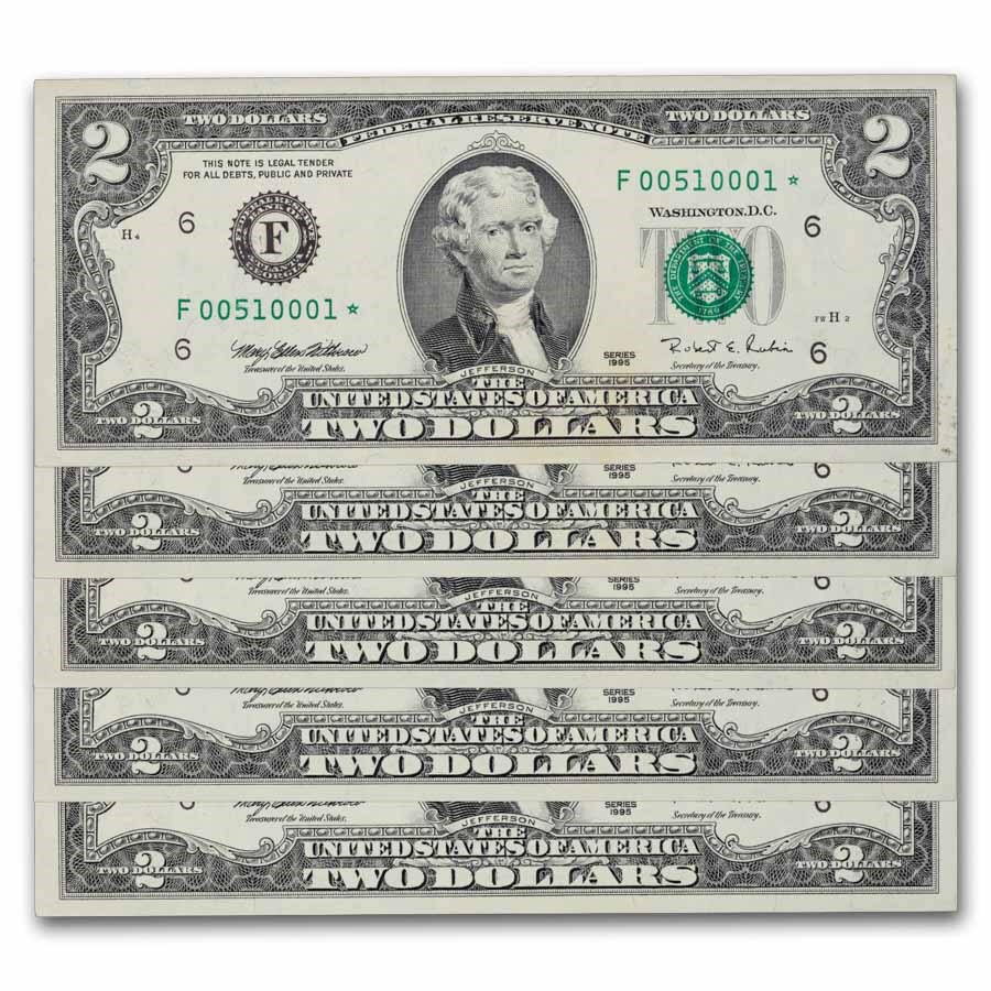 1995* (F-Atlanta) $2.00 FRN CU (Fr#1936-F*) Star 70 consec