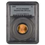 1995 Lincoln Cent Doubled Die Obv MS-66 PCGS (Red)