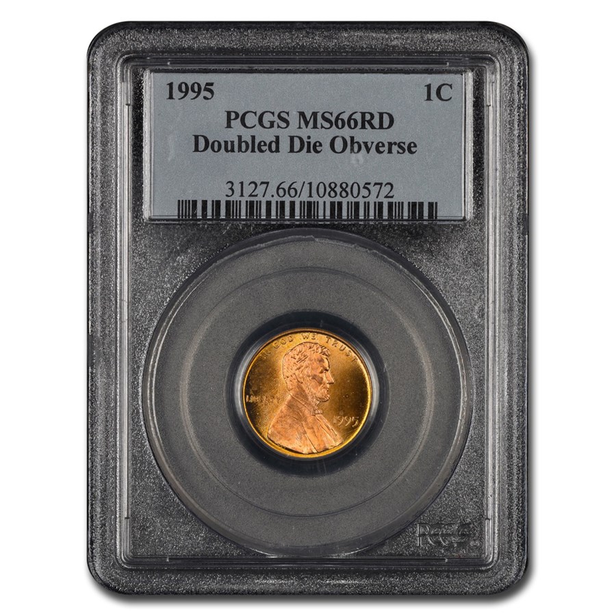 1995 Lincoln Cent Doubled Die Obv MS-66 PCGS (Red)