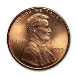 1995 Lincoln Cent Doubled Die Obverse BU (Red)