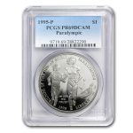 1995-P Olympic Blind Runner $1 Silver Commem PR-69 PCGS