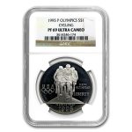 1995-P Olympic Cycling $1 Silver Commem PF-69 NGC