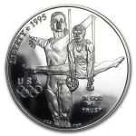 1995-P Olympic Gymnast $1 Silver Commem Proof (w/Box & COA)