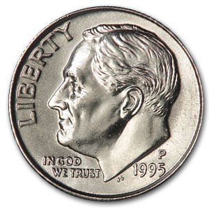 1995-P Roosevelt Dime BU