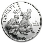 1995-S Olympic Baseball 1/2 Dollar Clad Commem PR (Capsule only)