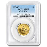 1995-W Gold $5 Commem Civil War MS-69 PCGS