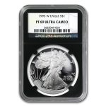 1995-W Proof American Silver Eagle PF-69 NGC (Retro Black Insert)