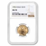1996 1/4 oz American Gold Eagle MS-70 NGC