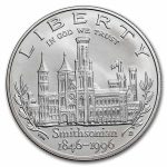 1996-D Smithsonian $1 Silver Commem BU (Capsule Only)
