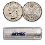 1996-D Washington Quarter 40-Coin Roll BU