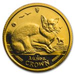 1996 Isle of Man 1/25 oz Gold Burmese Cat BU