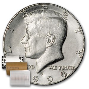 1996-P Kennedy Half Dollar 20-Coin Roll BU