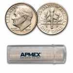 1996-P Roosevelt Dime 50-Coin Roll BU