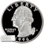 1996-S Washington Quarter 40-Coin Roll Proof