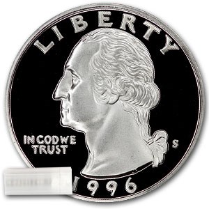 1996-S Washington Quarter 40-Coin Roll Proof
