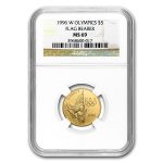 1996-W Gold $5 Commem Flag Bearer MS-69 NGC