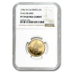 1996-W Gold $5 Commem Flag Bearer PF-70 NGC
