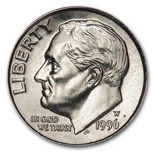 1996-W Roosevelt Dime BU