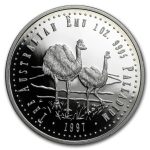 1997 Australia 1 oz Proof Palladium Emu