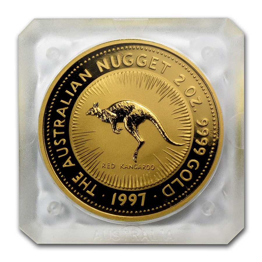 1997 Australia 2 oz Gold Nugget BU