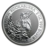 1997 Australia 2 oz Silver Kookaburra BU