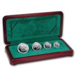 1997 Canada 4-Coin Proof Platinum Wood Bison Set (w/Box & COA)