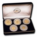 1997 Cook Islands 5-Coin Gold Love Angel Proof Set (1.083 oz)