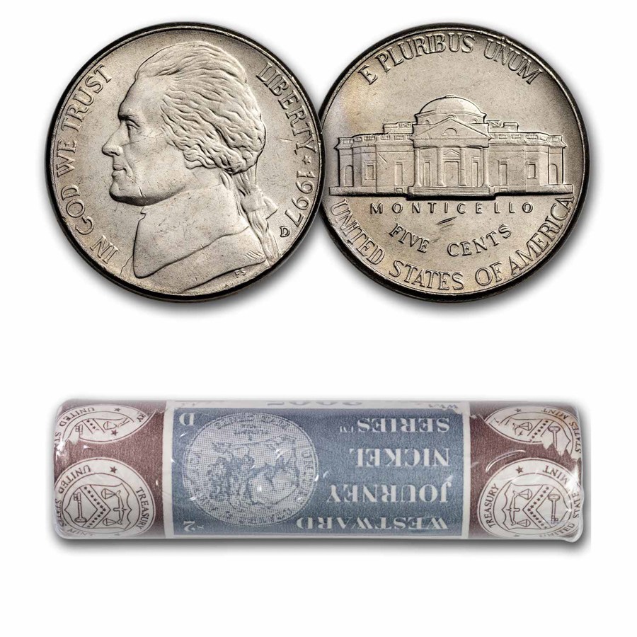 1997-D Jefferson Nickel 40-Coin Roll BU