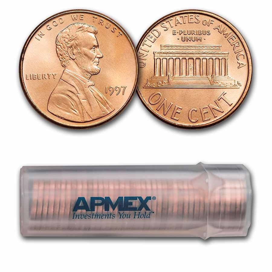 1997 Lincoln Cent 50-Coin Roll BU