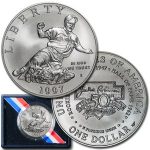 1997-S Jackie Robinson $1 Silver Commem BU (w/Box & COA)