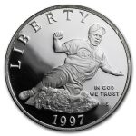 1997-S Jackie Robinson $1 Silver Commem Proof (Capsule only)