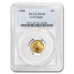 1998 1/10 oz American Gold Eagle MS-69 PCGS