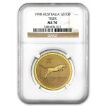 1998 1 oz Gold Lunar Year of the Tiger MS-70 NGC (Series 1)