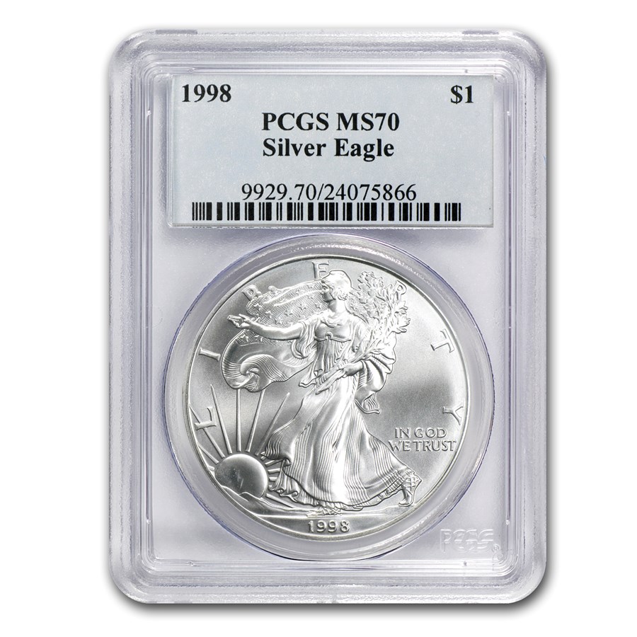 1998 American Silver Eagle MS-70 PCGS