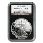 1998-P Proof American Silver Eagle PF-69 NGC (Retro Black Insert)