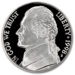 1998-S Jefferson Nickel Gem Proof